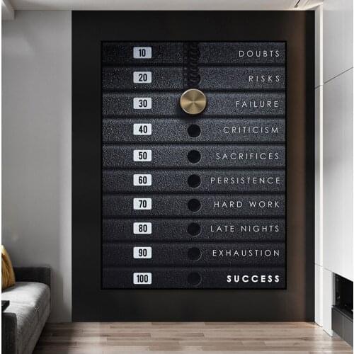 Hard Work Success Motivational Canvas Poster Prints Wall Art Modern Office Decor Canvas Painting Picture For Living Room Cuadros