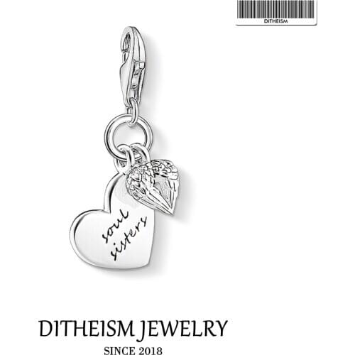 Soul Sister Charm Pendant,2020 Summer Brand New Fashion Jewelry 925 Sterling Silver Trendy Gift For Women Girls Fit Bracelet