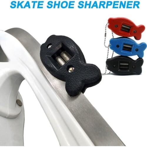 1pcs Ice Skating Blades Sharpener Diamond Hand Held Skate Sharpening Little Fish Shape Lce Skate Shoes Sharpener