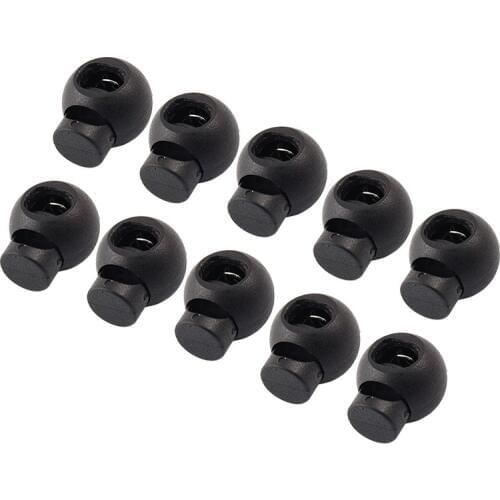 10 Pcs Spring Loaded Plastic Round Toggle Stopper Cord Locks End