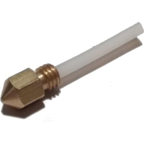 SWMAKER 2pcs*MK9 Nozzle+PTFE Tube - 0.4mm Hole, M6 Thread - Wanhao, fits MK8 CTC and flashforge 3D printer