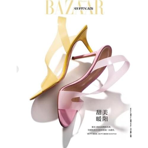 2021 summer new stiletto heel sexy transparent color fashion sandals banquet dress plus size custom women sandals