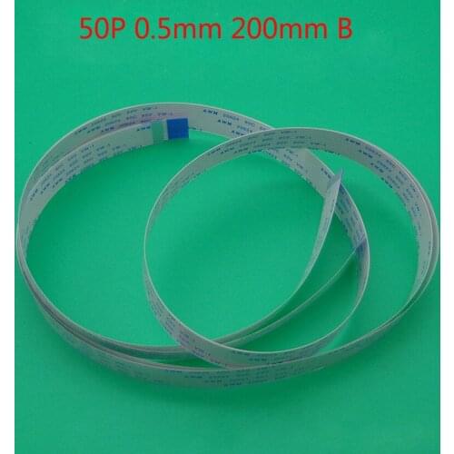 5PCS FFC FPC 50pin flat flexible cable 0.5mm pitch forward Width 25.5mm lenght 200mm Ribbon 50p Flex Cable Type B