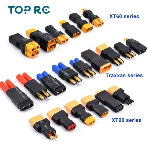 Adapter XT30 XT60 XT90 Traxxas T Plug Deans EC5 EC3 Female to Male HXT 4MM Connectors Plug RC Lipo Battery Control Parts DIY