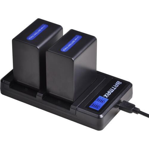 2Pcs 4500mAh NP-FH100 NP FH100 Battery + LCD USB Dual Charger for SONY NP-FH70 FH50 FH30 DCR-SX40 SX40R A230 A330 A290 A380 A390