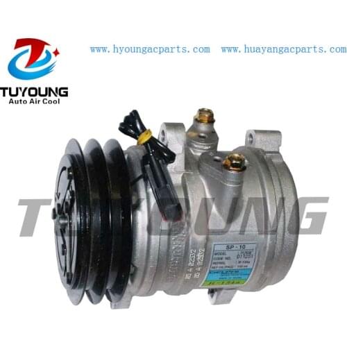 SP10 Auto A/C compressor for KOMATSU Excavators 22E9791110 3541139M91 51002 720975 717638 3 Ear 121mm 2PK 12V