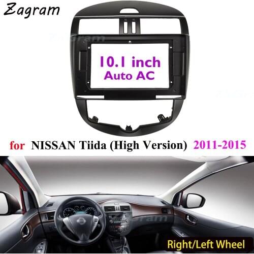 10.1 Inch 2 Din Car Video Fascia for NISSAN Tiida (High Version) 2011-2015 Panel CD DVD Player Audio Frame Dashboard Mount Kit