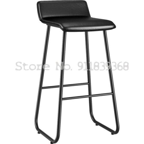 Nordic Bar Chair Iron Modern Simple Light Luxury Bar Chair Home Leisure High Stool Net Red Bar Stool Soft