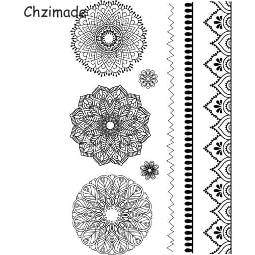 Chzimade Retro Flower Silicone Clear Stamps For DIY Scrapbooking Embossing Album Cards Home Decoration Crafts