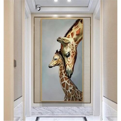 Home Decoration Nordic Animal Art Giraffe Canvas Painting on The Wall Canvas Art Poster and Prints Wall Pictures for Living Room