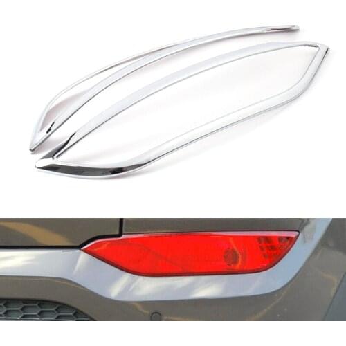 Chrome Rear Fog Light Lamp Trim Cover For Hyundai Tucson 2015 2016 2017 2018 Car Detector Stick Styling