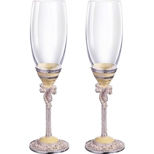 Exquisite lead-free glass red wine glass noble crystal glass champagne glass Pair of cups