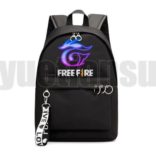 Teenage Girls Kawaii Zipper Hip Hop Bag Free Fire Backpack Bag Laptop Bookbag High Quality Women Travel Bags Kids School Bags