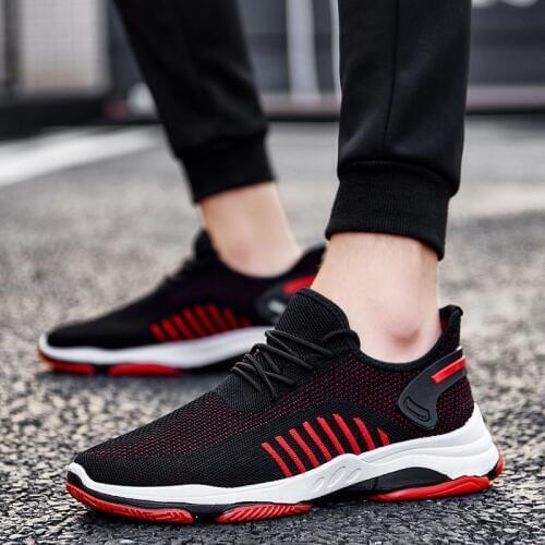 Summer Sneakers for Men Footwear for Sport Running Shoes Mens Sports Shoes Walking Breathing Trainer Black Arena Fitness A-365