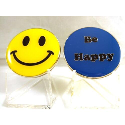 Hot sales SMILEY Face Smiling Be Happy Challenge Coin United States Military Emoticon Gift High quality Custom coins FH810204
