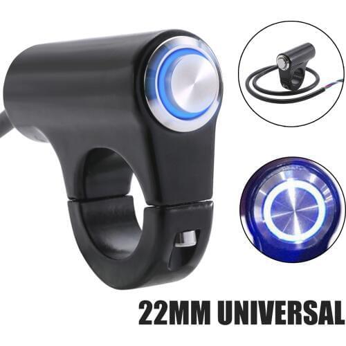 Mayitr 1pc 7/8" 22mm DC12V 10A LED Motorcycle Handlebar ON/OFF Switch Headlight Fog Light Waterproof