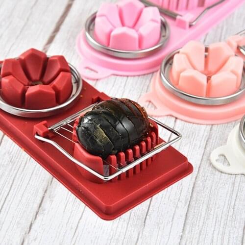 Multifunctional Egg Cutter Stainless Steel Cutting Egg Slicer Slicing Gadgets Kitchen Accessories