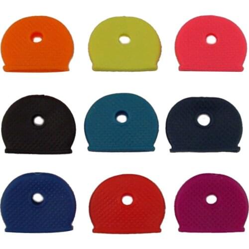 Lot 48x Soft PVC Key Top Head Cover Cap Case Holder Keyring Topper