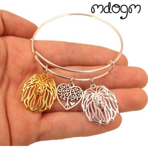 New Fashion Animal Bracelet Bangles Lion Tree Of Life Love Alloy Metal Men Women Male Female Girls Jewelry Gift