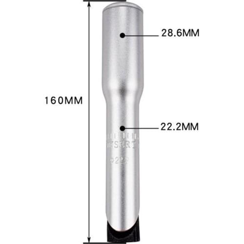 Solid Stem Adapter Adapter 22.2mm 25.4mm for 1-1 / 8 "28.6mm Handlebar