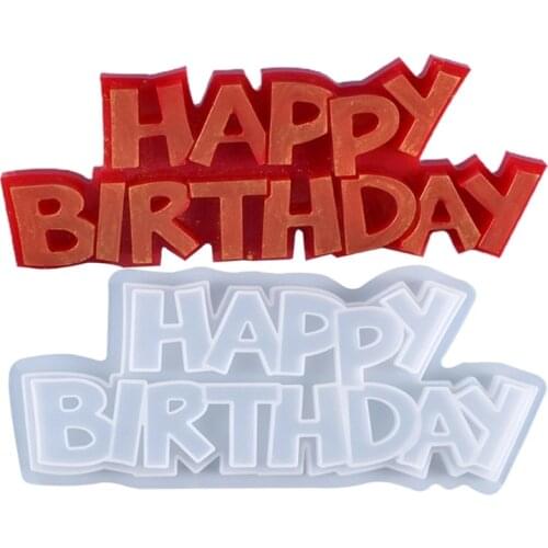 Crystal Epoxy Resin Mold Handmade Letters Happy Birthday Listed Silicone Mould
