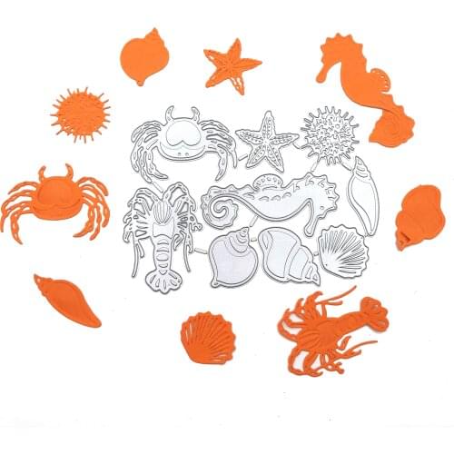 Julyarts Seafood Dies Scrapbooking Soldes Metal Cutting Dies Scrapbook Paper Craft Knife Mould Blade Punch Stencils Dies
