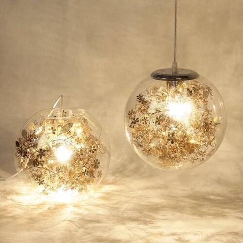 Nordic chandelier glass postmodern contracted restaurant bar clothing store cafe lighting lamp etching plants