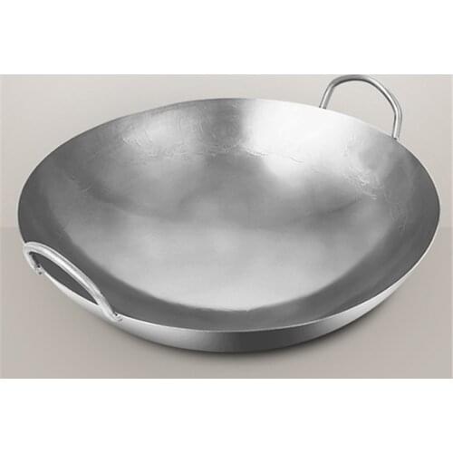 Chinese good quality 1.8mm thick Traditional Iron Wok Handmade Large Wok Non-stick Wok Gas Cooker Wrought Iron Kitchen Cookware