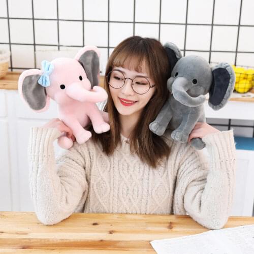 Слон плюшевый Anime cartoon Olifant pluche baby comfort elephant plush toy pillow rag doll home decoration ornament pendant gift