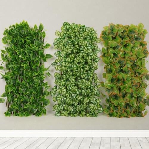 Telescopic Fence Retractable Realistic Wood Fake Leaf Simulation Fence for Balcony Privacy Screen Garden Fence Home Decoration