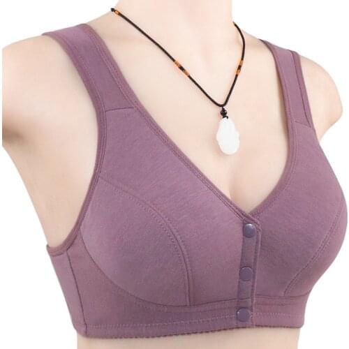 Women Comfortable Cotton Bra Push Up Bra Gift For Mom Fashion Soft Bralette Underwear Stretch Plus Size Vest Brassiere