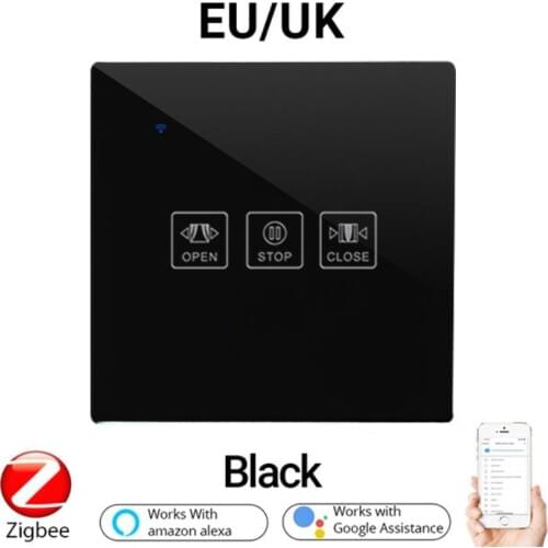 ZigBee3.0 Smart Wall Touch Switch EU/UK Dimmer/Fan/Curtain Switch Tuya/smart life APP Work With Alexa Google Home