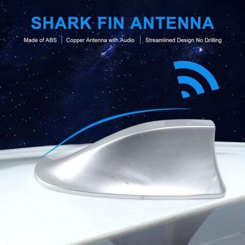 Universal Car Shark Fin Car Antenna Signal Aerial Adhesive Exterior Decoration Auto Roof Parts Waterproof FM/AM Signal Receiver