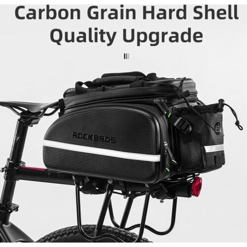 ROCKBROS Bicycle Seat Bag Rear Cycling Bag Basket Luggage Handbag Shoulder Bag 35L Double Side Bike Accessories With Rain Cover