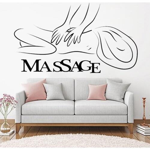 Beauty Salon Wall Sticker Vinyl Spa Massage Wall Decal Spa Massage Glass Window Sticker Removable Wall Decor Art Mural C659