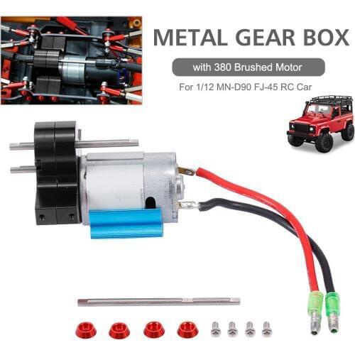 Replacement For 1/12 MN-D90 FJ-45 Metal Gearbox 380 Brushed Motor Speed Change RC Car Parts
