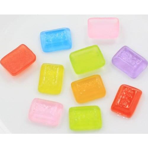 100/50pcs Resin Candy - 17mm Sweet Wrapped Clear Candy Bonbon Mixed Colors Resin Cabochons