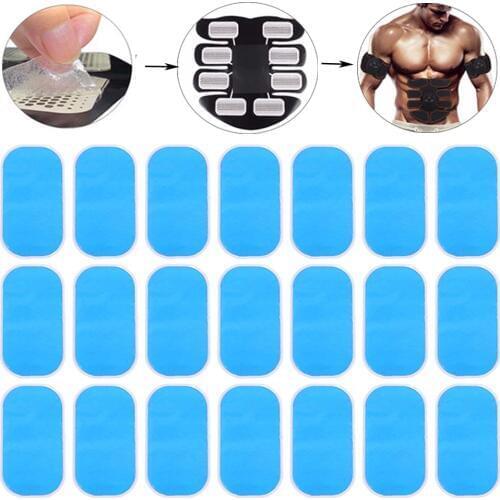 4/8/12/16/20Pcs Muscle Trainer Gel Sticker Muscle Simulator Gel Pad Fitness Exerciser Hydrogel Gel Pad for Muscle Massager