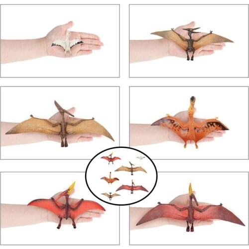 6× Flying Dinosaur Models with Different Actions, Colors and Sizes, Great Addition to Collections & Educational Toys