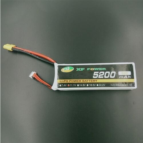 XF POWER 11.1V 5200mAh 60C 3S Lipo Battery With XT60 Plug Lithium Battery For RC Quadcopter Aircraft High Speed RC Cars Boats