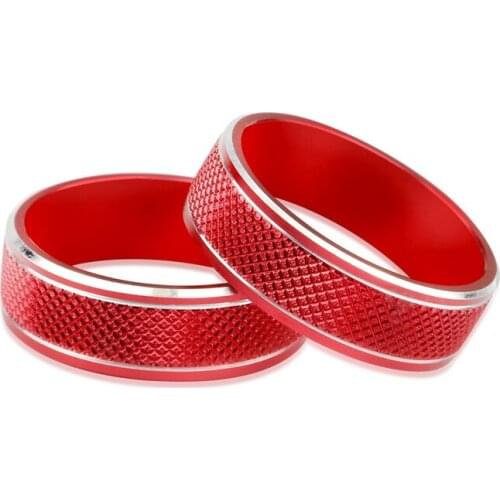 Aluminum CD Switch Knob Button Decoration Cover Trim for 11-17 Jeep Wrangler JK 10-16 Compass 11-16 Patriot