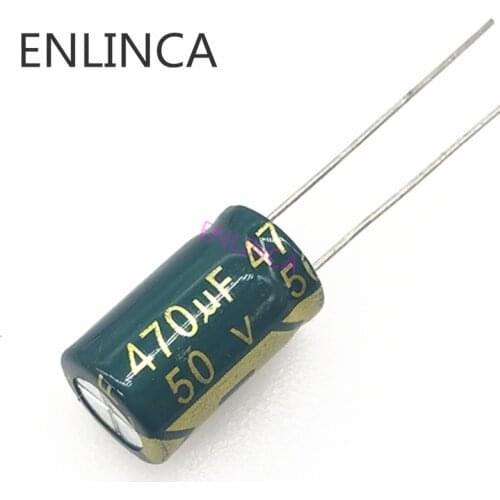 20pcs/lot K38 high frequency low impedance 50V 470UF aluminum electrolytic capacitor size 10*17 470UF 50V 20