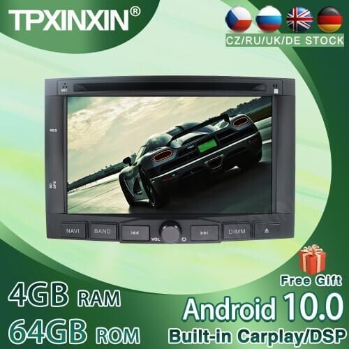 TPXINXIN For PEUGEOT 3008 5008 4+64G Android 10 Car Radio GPS Navigation Player Navigation Auto Multimedia Player Tape Recorder