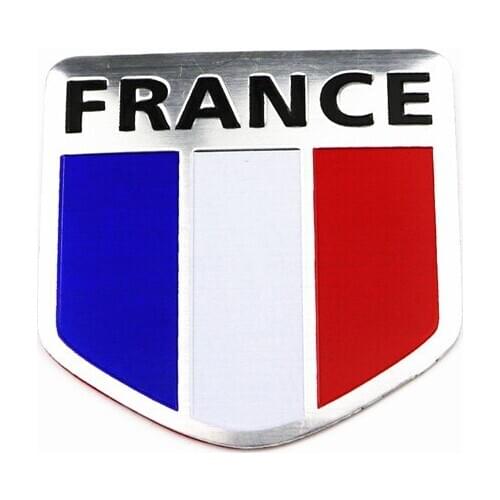 Car Styling 3D France Flag Emblem Badge Car Sticker Decals Accessories For Peugeot Citroen Renault Opel Seat DS Car-Styling