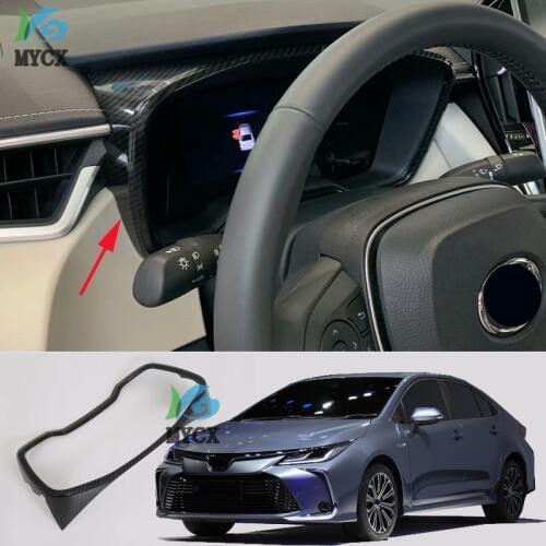 Car styling For Toyota Corolla E210 12th Gen 2019 2020 ABS Carbon Fibre Style Car Dashboard Frame Decoration cover trim Sticker