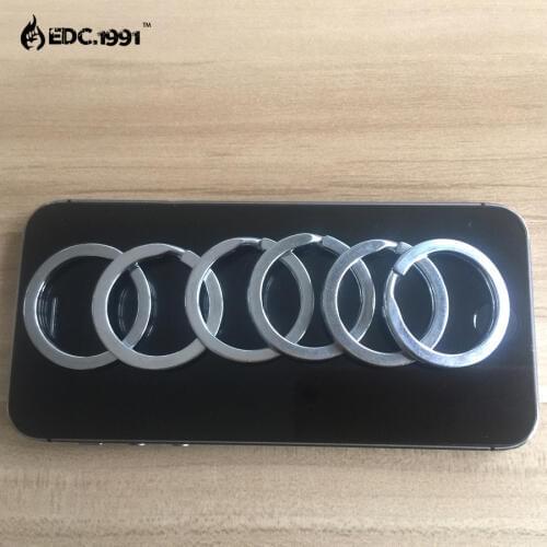 50p/SET Stainless Steel Metal Key Holder Split Rings Keyring Keychain Keyfob Accessories GM095