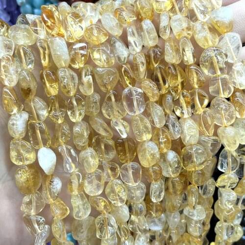 5-12mm Irregular Natural Yellow Citrines Crystal Loose Spacer Beads For DIY Jewelry Making Bracelet Necklace Accessories 15