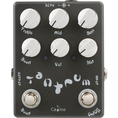 Caline Heavy Metal Effects Guitar Pedals Aluminum Alloy Housing with 6 Switches Black CP-15