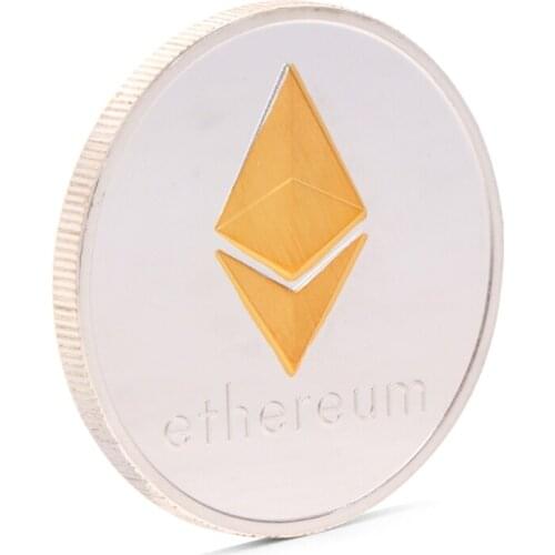 Ethereum Physical Silver Plated Commemorative Challenge Coin Collection Souvenir