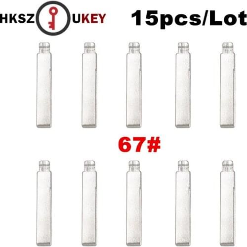 HKSZUKEY 15pcs/lot Metal Blank Uncut Flip KD Remote Key Blade Type 67# for BMW for MG NO. 67 Blade